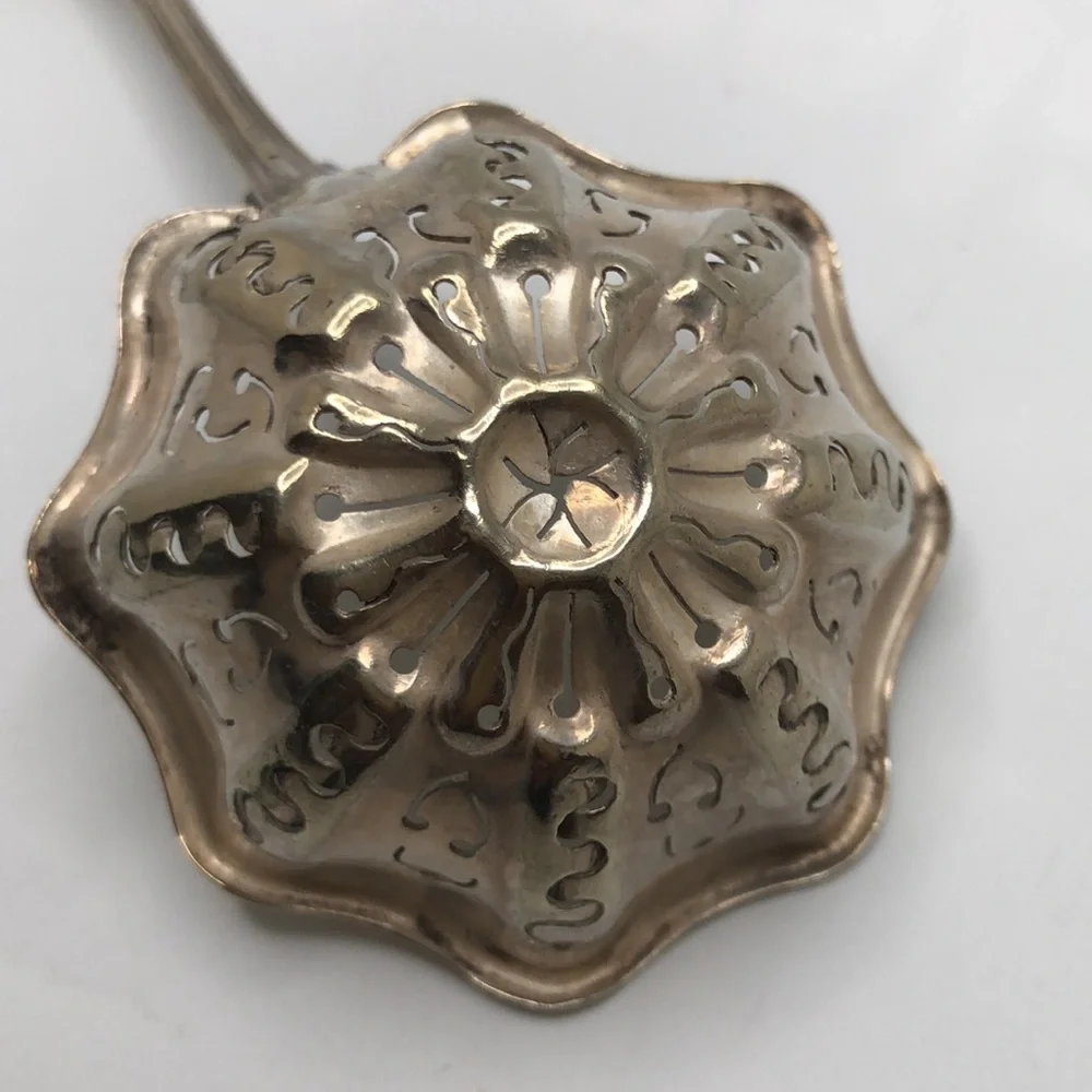 Sugar Sifter flower shape silver plated antique